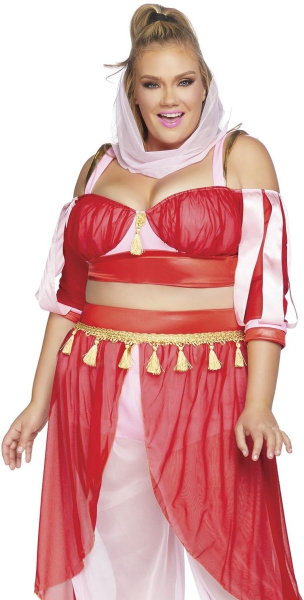 1001 Nacht & Arabisch & Midden-Oosten Kostuum | Dromen Van Een Harem Buikdanseres Plus Size | Vrouw | XL / XXL | Carnaval kostuum | Verkleedkleding